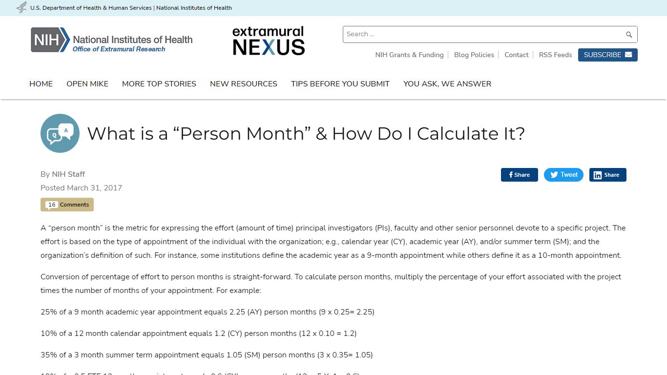 What is a “Person Month” & How Do I Calculate It?